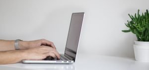person on laptop